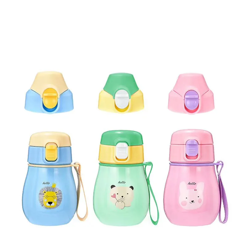 Hot Bpa free 350ml 304Stainless steel Portable Rope vacuum flasks baby water kettle travel tea