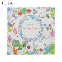 Fantasy Dream Coloring Book Painting Mandalas Secret Garden Color Drawing Alice in Wonderland 18.5*18.5cm 24pages