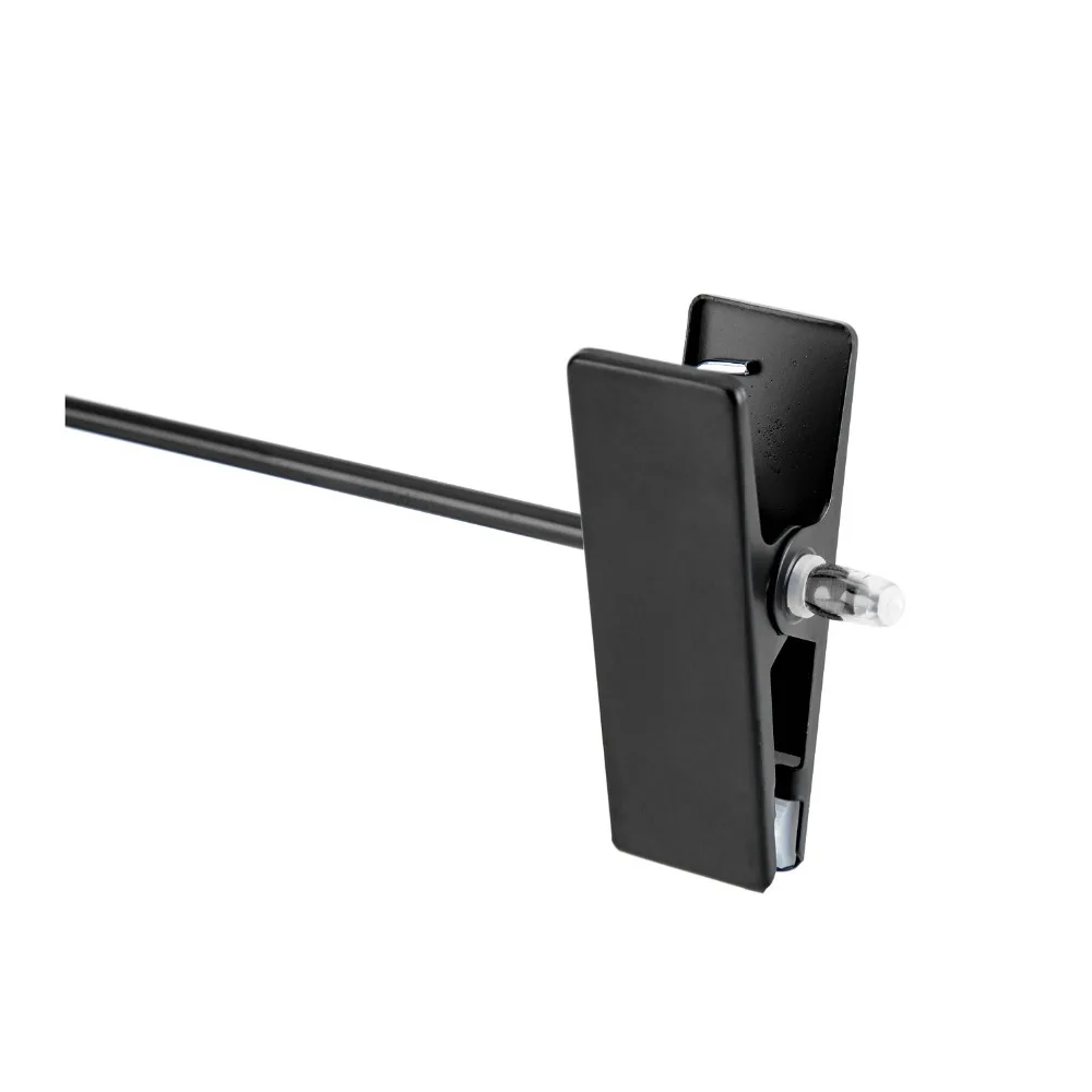 Hangerlink Matt Black Metal Heavy Duty Pants Skirt Slack Hangers, Trousers Hanger with Clips Rack Swivel Hook (12pcs/Lot)