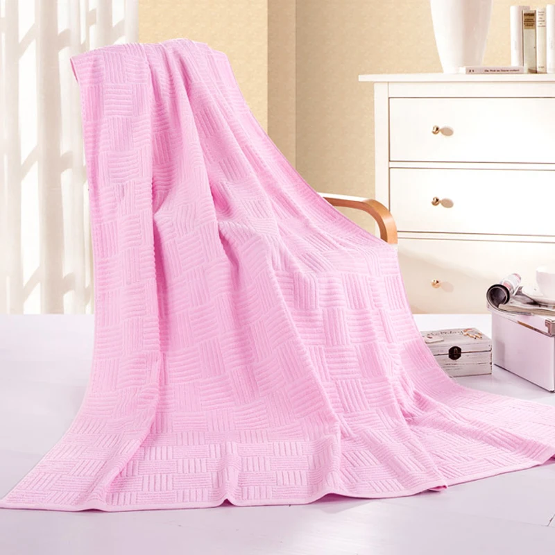 Жаккардовое покрывало с узором в клетку, одеяло для полотенец, дышащее для всех сезонов, фиолетовый, розовый, коричневый, один размер