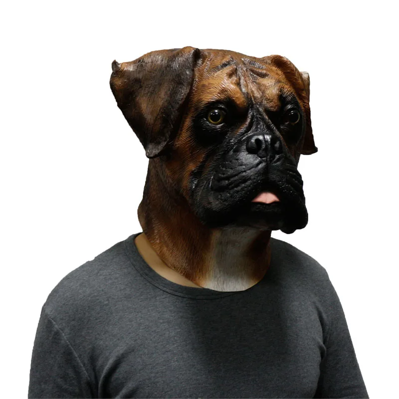 

2018 Newest Realistic Bulldog Animal Full Face Latex Mask For Halloween Party Decoration Cosplay