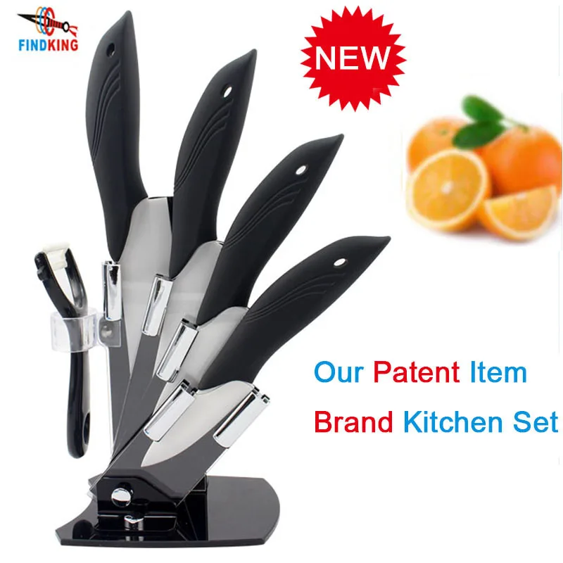 

Brand New Patent Dolphin shape black handle fruit kitchen knife set 3" 4" 5" 6'' inch+peeler+Acrylic Holder ceramic Knife Sets