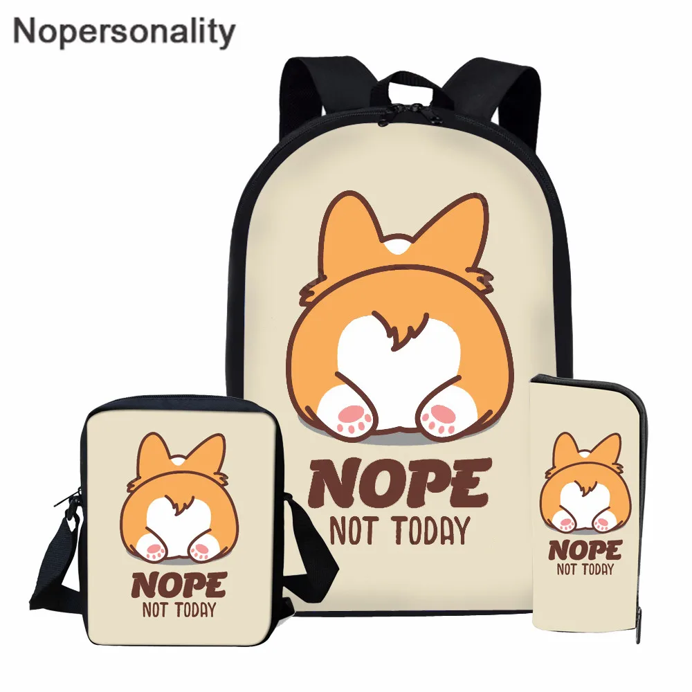 Nopersonality Nope Not Today школьная сумка наборы для девочек Индивидуальные детские школьные сумки школьный рюкзак - Цвет: L5168CED