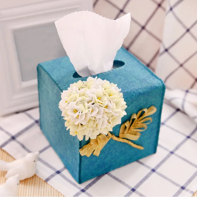 free cutting felt cloth tissue case diy creative pull type paper paper towel flower