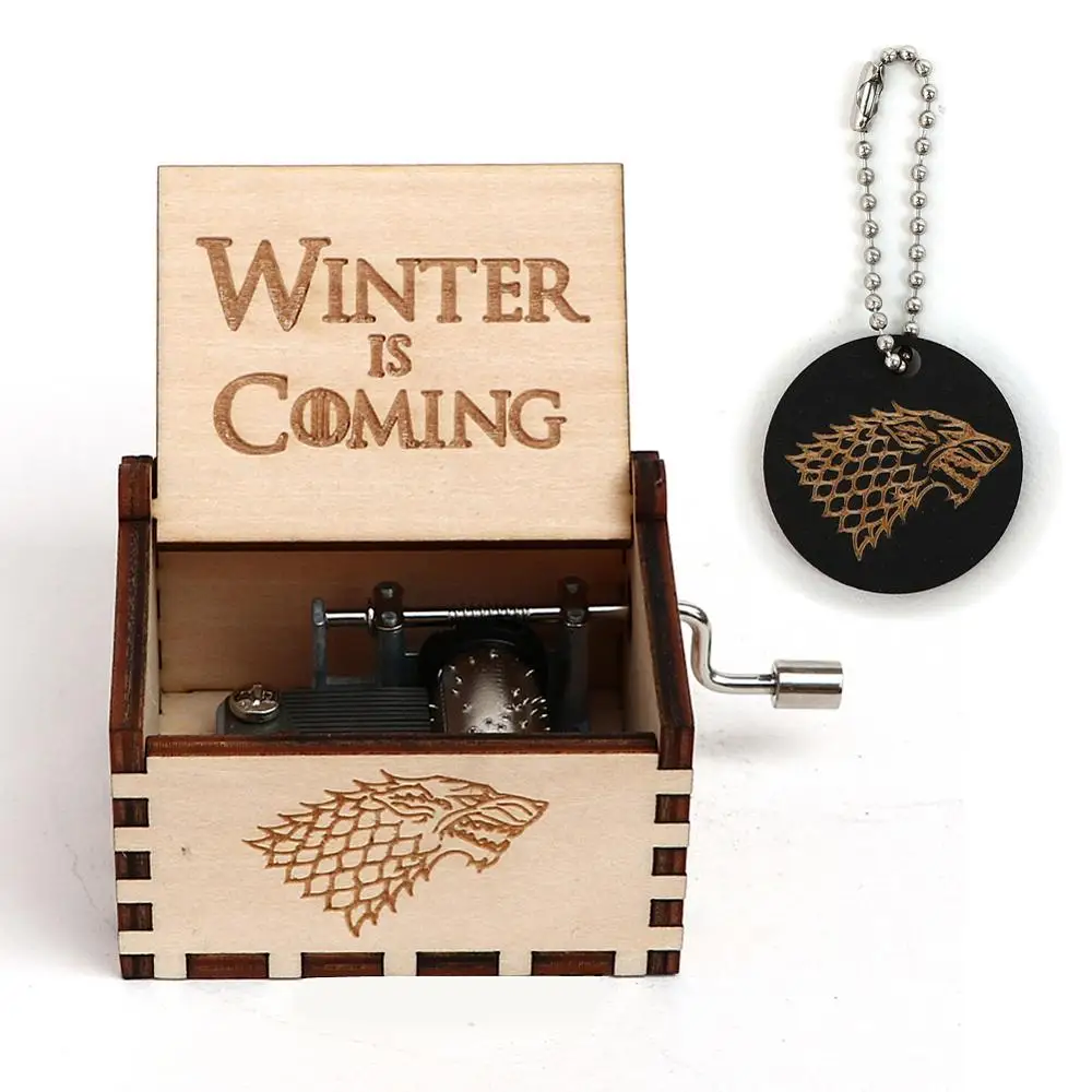 

Creative Antique carved wooden Caja Musical Black game of thrones music box,Star wars Theme Caixa De Musica A Birthday Present