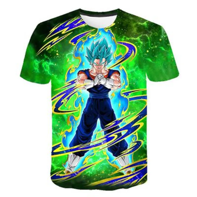 Новинка года, Детская футболка с 3d принтом Dragon Ball DBZ Bulma Super Saiyan vegeta футболка с японским аниме летняя модная детская футболка