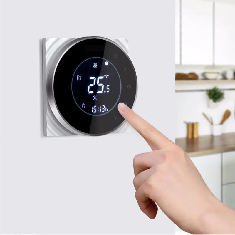 

Wifi Water/Gas Boiler Thermostat Backlight LCD Touch Screen Works with Alexa Google home for smart home