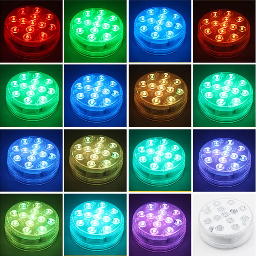 13LEDs RGB Submersible Light Battery Operated Swimming Pool Underwater Night Lamp Vase Wedding Party Holiday Garden Celebrate 13LEDs RGB Submersible Light Battery Operated Swimming Pool Underwater Night Lamp Vase Wedding Party Holiday Garden Celebrate