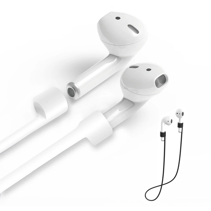 

Anti-Lost Silicone Earphone Rope Holder Cable for Apple iphone X 8 7 AirPods Wireless Bluetooth Headphone Neck Strap Cord String