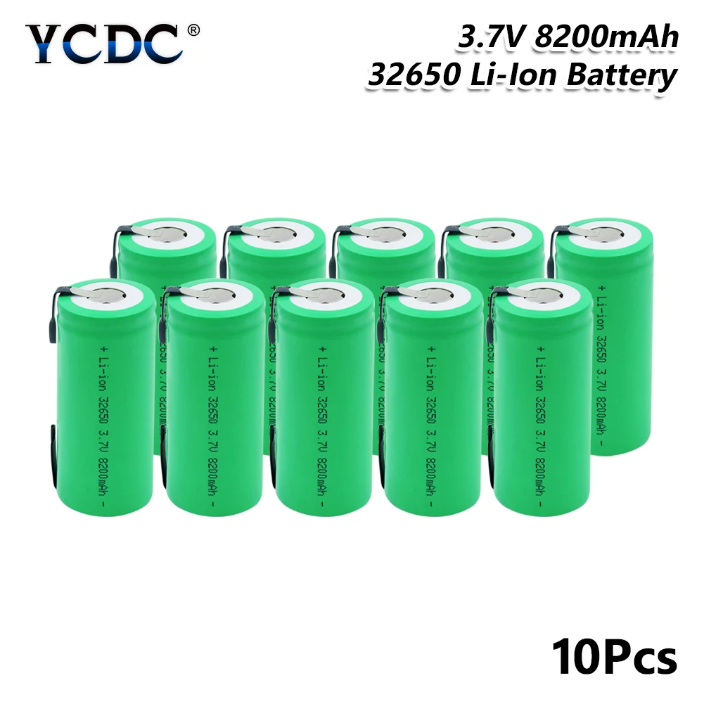 Высокоразрядные 3,7 V 8200mAh резервного питания перезаряжаемые литиевые батареи 32650 литий-ионная батарея сварочные никелевые листовые батареи