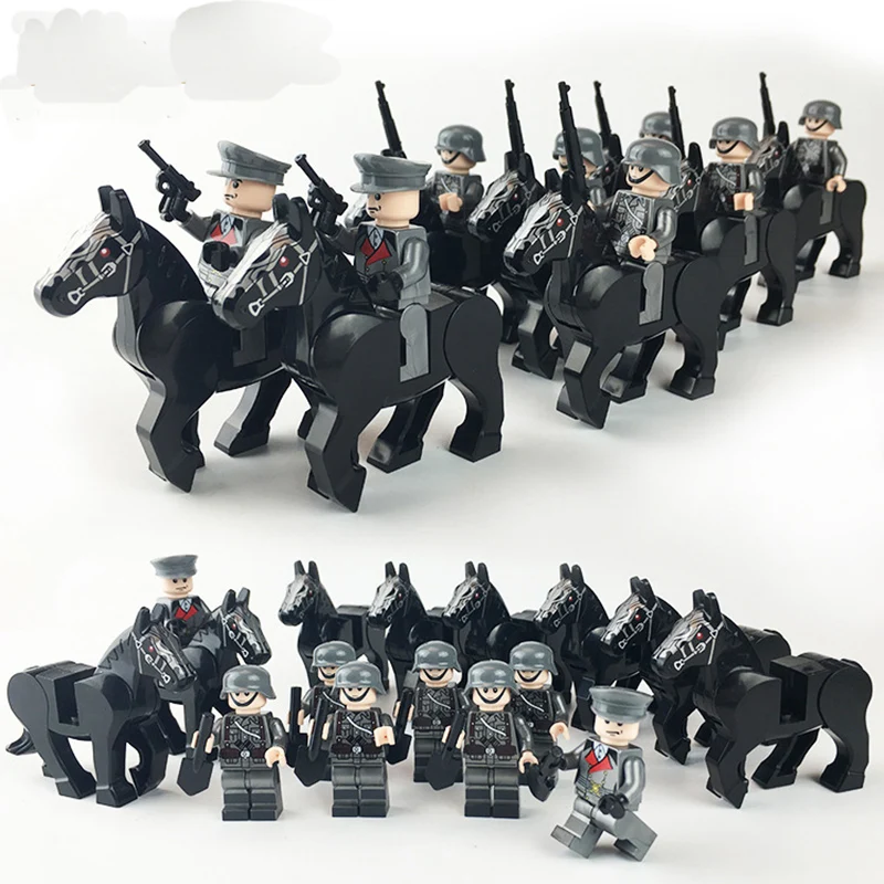 Military Swat Team Guns Weapon Pack Building Blocks City Police Soldiers Figure WW2 LegoINGlys Military Army Builder Series Toys