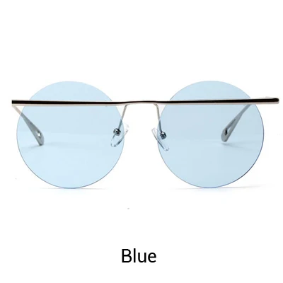 Ralferty, винтажные Круглые Солнцезащитные очки для женщин и мужчин, Ретро стиль, панк стиль, готика, солнцезащитные очки, UV400, прозрачные солнцезащитные очки для женщин, солнцезащитные очки A1118 - Цвет линз: Синий