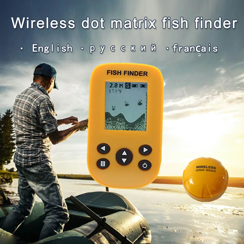 Brand New KDR Dot Matrix Fish Finder smart sonar sensor, Wireless Fish