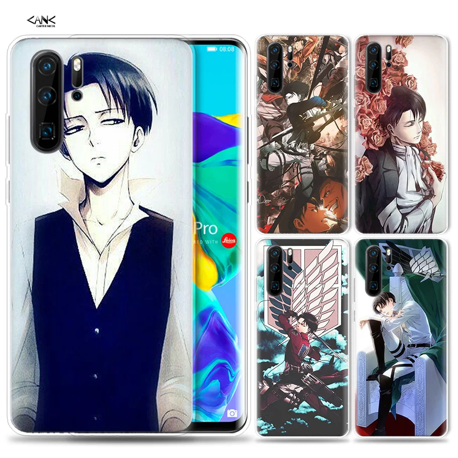 

Case for Huawei P30 P20 P10 P9 Mate 10 20 Lite Pro Mobile Cell Phone Bag P Smart Z 2019 Plus Attack On Titan Levi P8 P30Pro P20l