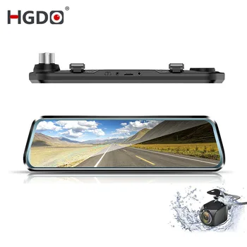 

HGDO 10 inch Car DVR Rear View Mirror Dash cam Full HD 1080P Touch screen car camera dvrs Dual lens video Recorder autoregister
