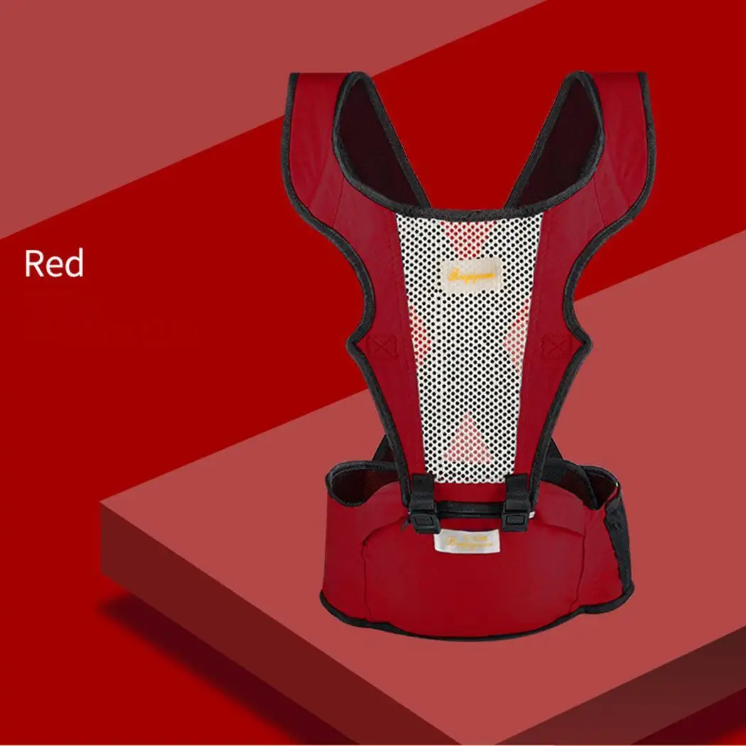 red Детская переноска Хипсит(пояс для ношения ребенка) дышащее сиденье для новорожденных слинг удерживающий пояс - Цвет: red