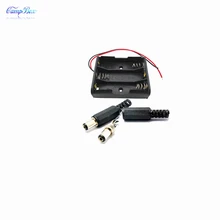 50Pcs 3xAA Battery Case Holder Socket Wire Junction Boxes With 15cm Wires, 5.5/2.1 DC Plug