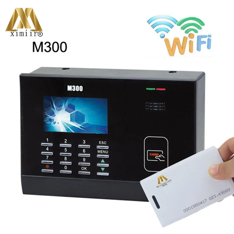 

Free shipping good quality WIFI And RFID card time attendance Time Recorder Employee time clock with free software SDK