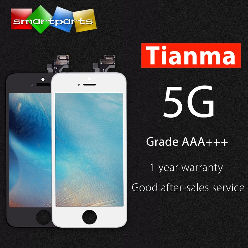 1 шт. Tianma Класс AAA + ЖК-дисплей Дисплей для iPhone 5 г ремонт и заменить сенсорный экран