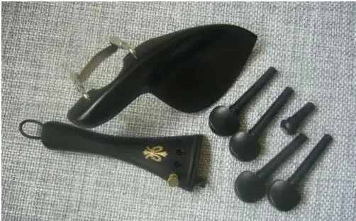 

2 sets violin fittings 4/4 ebony wood
