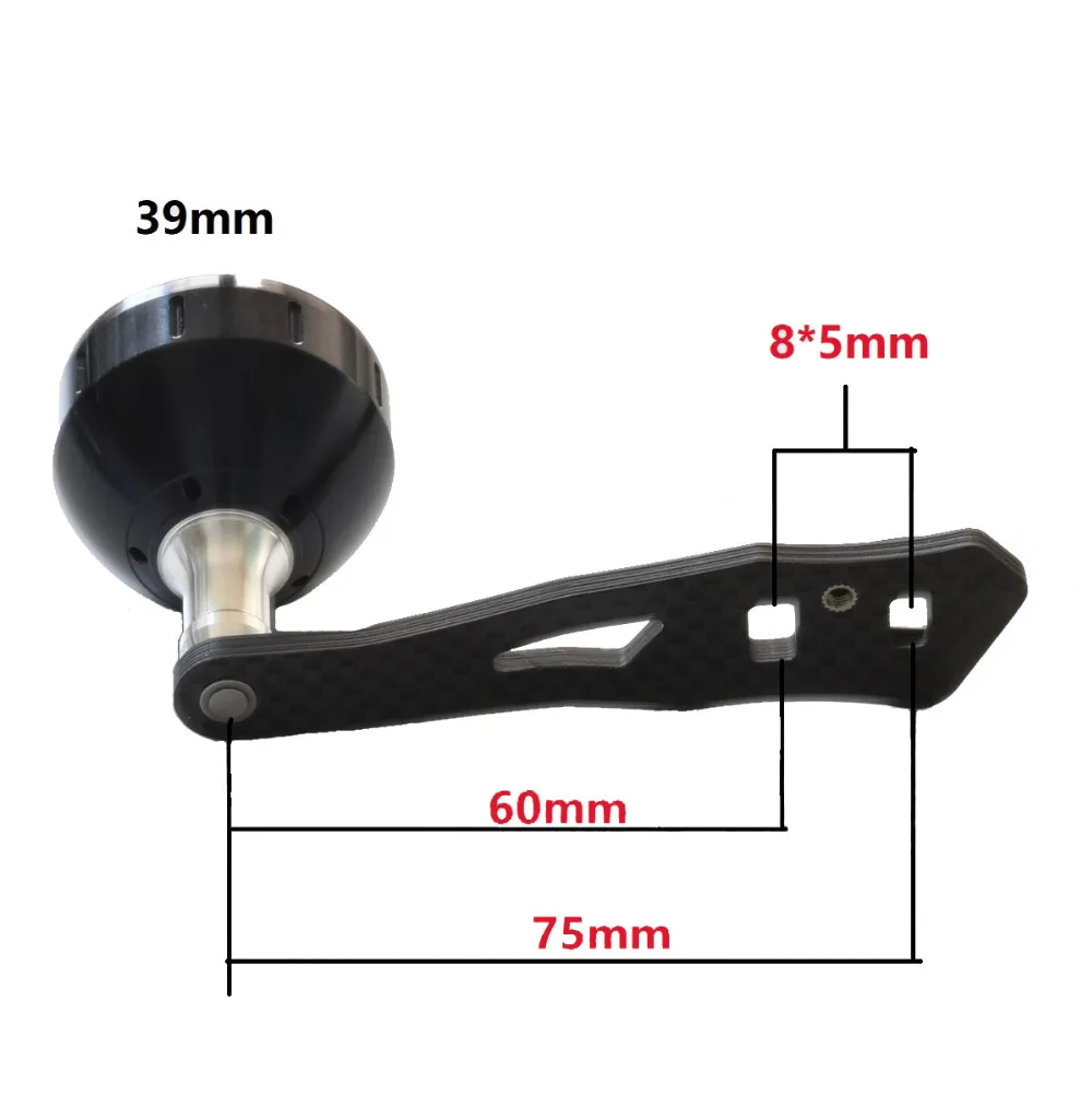 Power Handle Carbon Fiber For Daiwa Shimano Abu Garcia Baitcasting Reel 8*5mm Spindle 75mm Handle As Description Power Handle Carbon Fiber For Daiwa Shimano Abu Garcia Baitcasting Reel 8*5mm Spindle 75mm Handle As Description