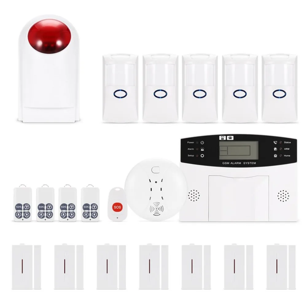 

Universal Intelligent Anti-Theft PIR Motion Sensor Detector Remote Control Auto-Dial Home Wireless GSM Alarm Security System Set