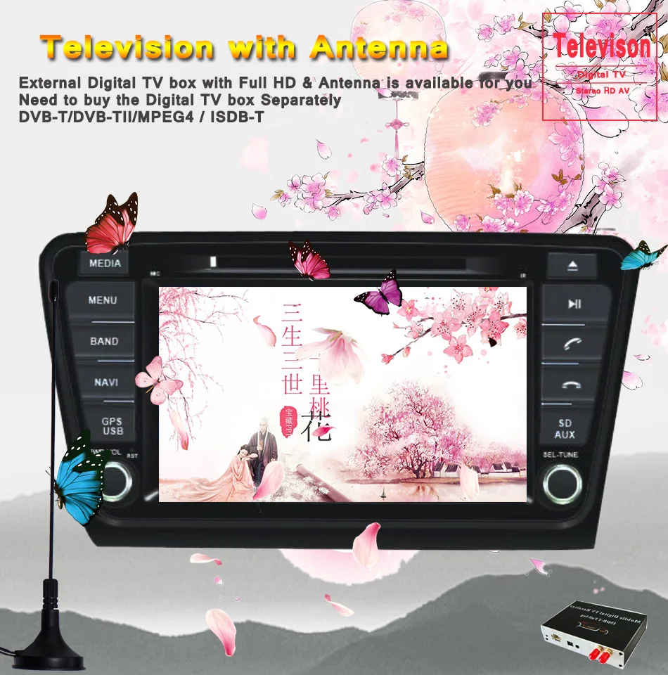 Clearance 8 inch 2 din Octa Core RAM 4GB Android 9.0 car Radio player DVD 32G ROM for VW Skoda Octavia 2014-2018 3/4G DAB+ Tape Recorder 10