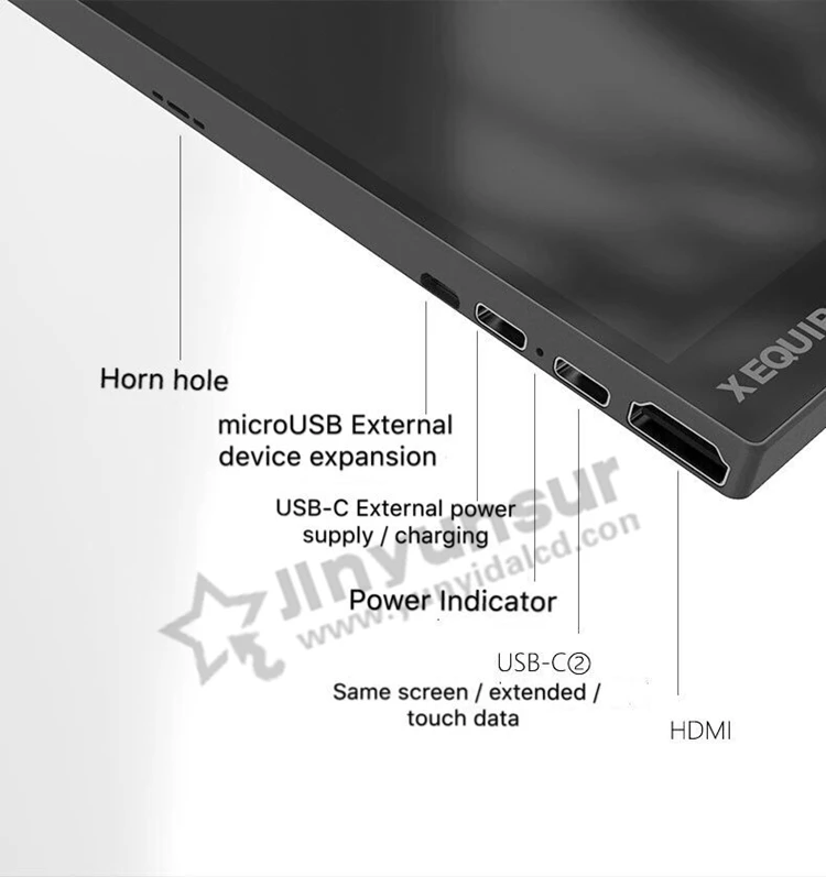 15.6 inch 4K Type-C Phone screen Mirroring portable LCD monitor IPS HDR 5mm ultra slim LCD display for Mac/PC/smart phone/PS4
