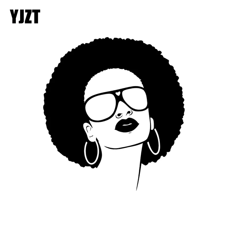 

YJZT 12.1*13.2CM Hot Black Woman Girl Sunglasses Beauty Silhouette Black/Silver Vinyl Car Sticker C20-0038