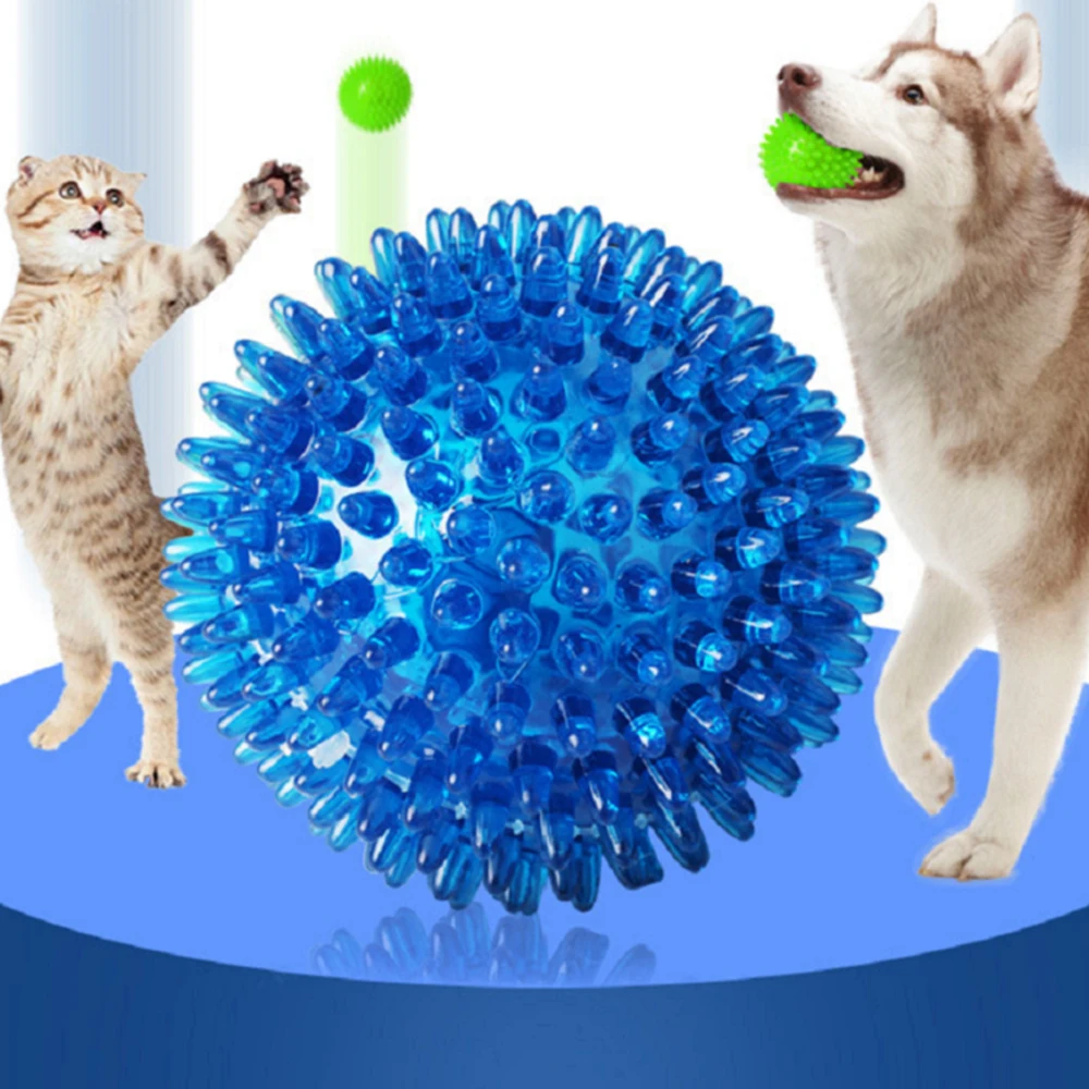 Собаки Кошки мягко встряхнуть светящийся шар встроенный бубенчик развлекать домашних животных взволнованная игрушка эластичный шар