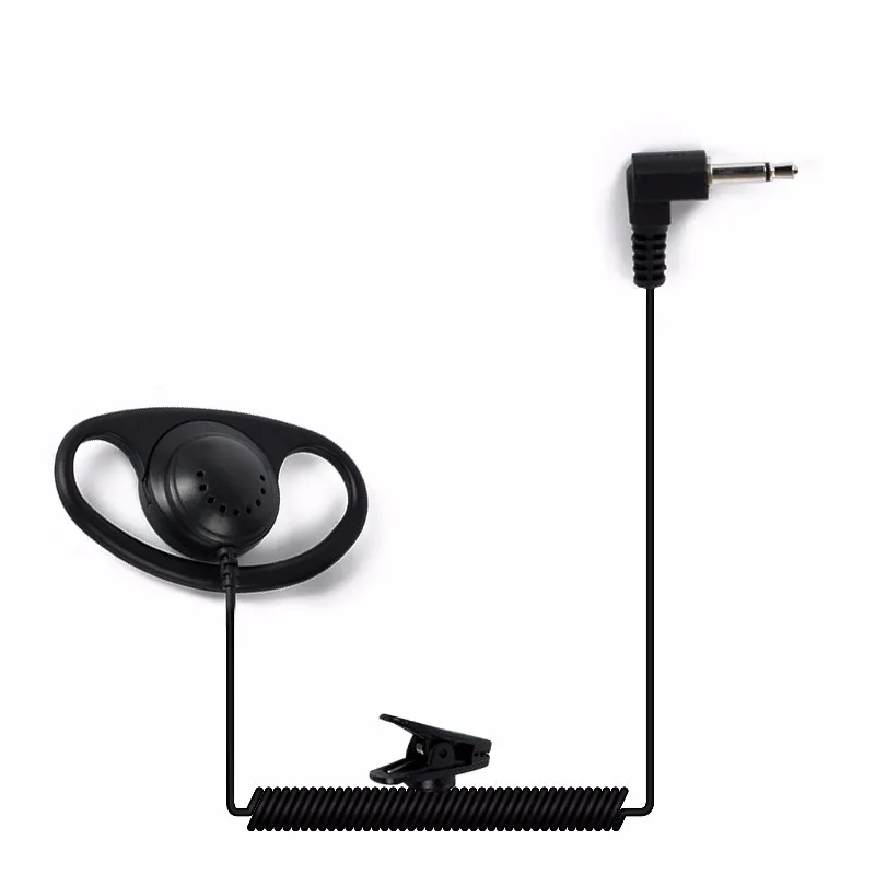 HYS TC 001D D shape Headset Walkie Talkie 3.5mm plug Earphone Listen Only Headphone 1 PIN