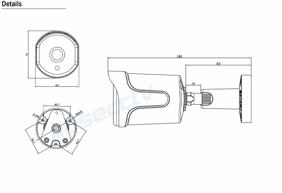 Sony IMX327 сенсор H.265/H.264 True WDR Звездный светильник 2MP IP камера безопасности 2 шт. ИК ночного видения IP камера AR-IP8207SD