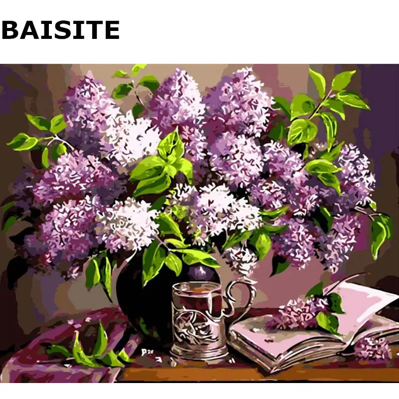 Картина маслом по номерам BAISITE DIY бескаркасные картины на холсте Современная