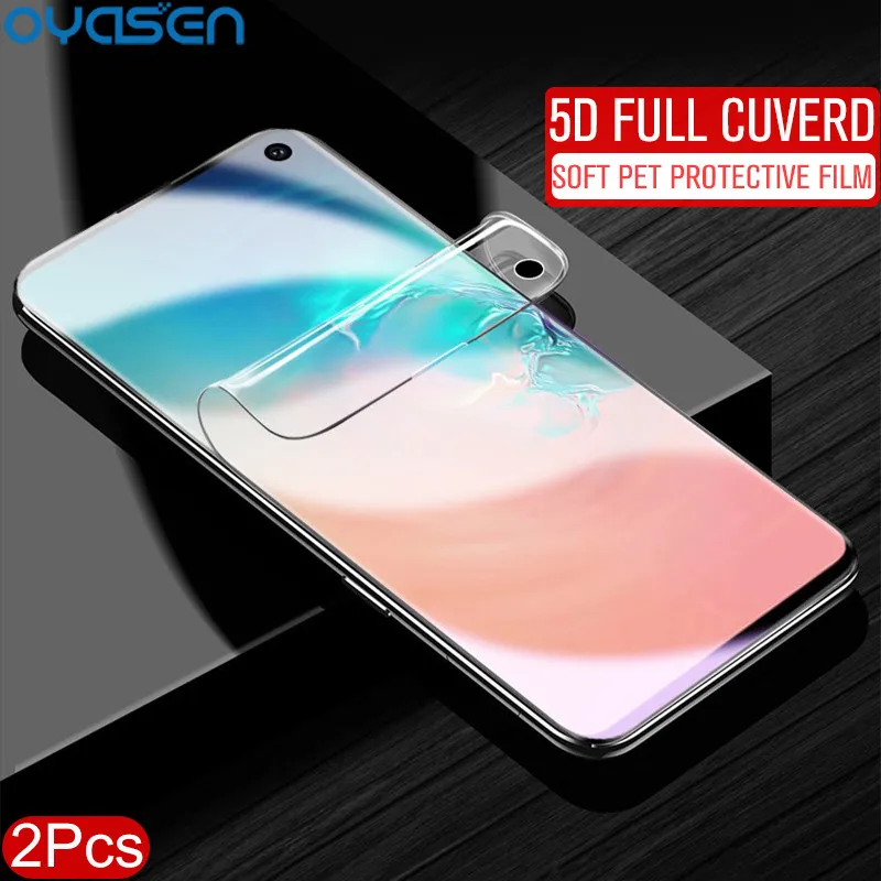 2Pcs/lot 5D Screen Protector For Samsung Galaxy S10 Plus S10e S10Plus Full Cuverd PET Soft Protecive Case Cover Film(Not Glass) |