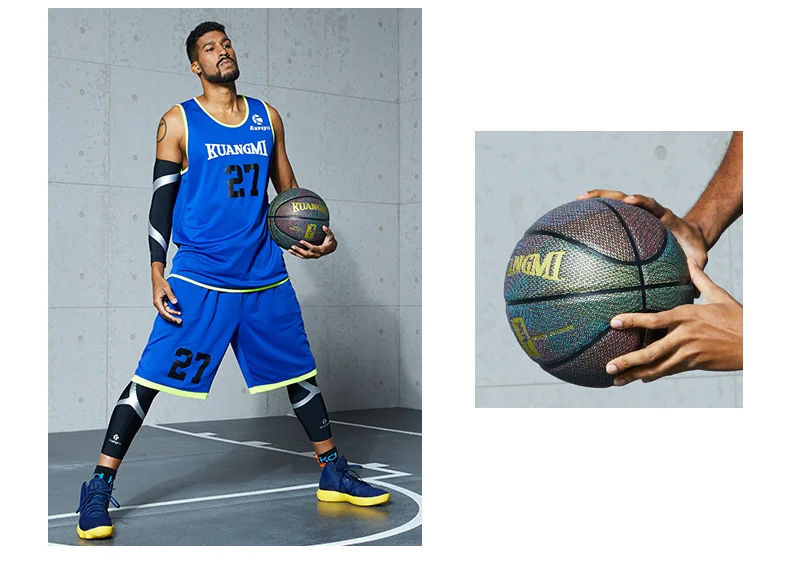 Kuangmi принт искусственная кожа Баскетбол США Баскетбол Pro стритбол мяч Крытый Открытый Официальный Размер 7 подарок
