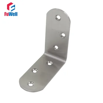 

2pcs 85mm x 38mm 90 Degree Angle Bracket Stainless Steel 2.5mm Thickness Mending Repair Connector Corner Angle Bracket