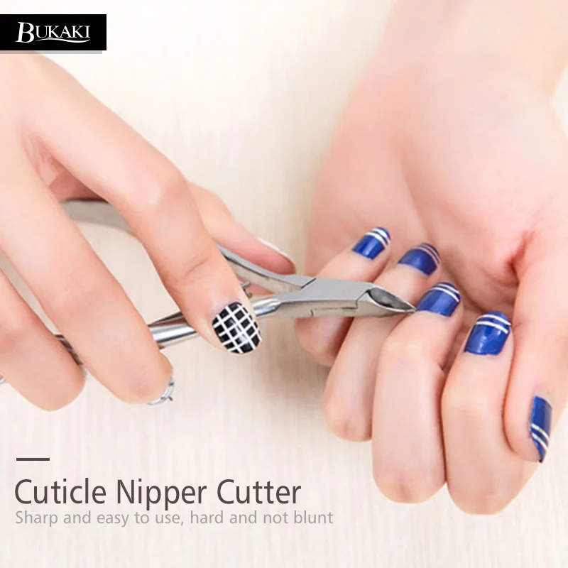 

BUKAKI Professional Cleaning Nail Brush Tools Nail File Nail Art Care Manicure Pedicure Stainless Steel Cuticle Nipper Cutter