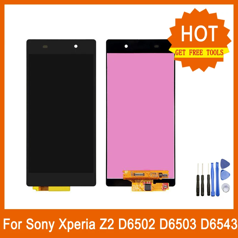 

For Sony Xperia Z2 L50T/U L50W D6503 D6502 D6543 LCD Screen Display Replacement Touch Screen Digitizer LCD Combo + Free Tools