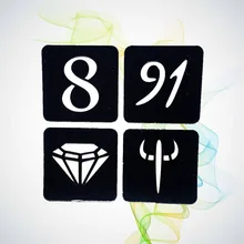 Бесконечный знак Алмазная татуировка трафареты женский боди-арт руки и ноги Водонепроницаемый татуировки темпальт наклейка для детей Аэрограф краски