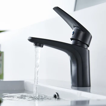 

Trywell Stainless Steel Black Bathroom Lavatory Faucet Mixer Tap Cold And Hot Water Tap Basin Faucets