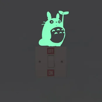 

1 Pcs New Luminous Totoro Cartoon DIY 3D Wall Stickers for Kids Rooms Wall Sticker Home Decor Glowing Stickers Party Decorations