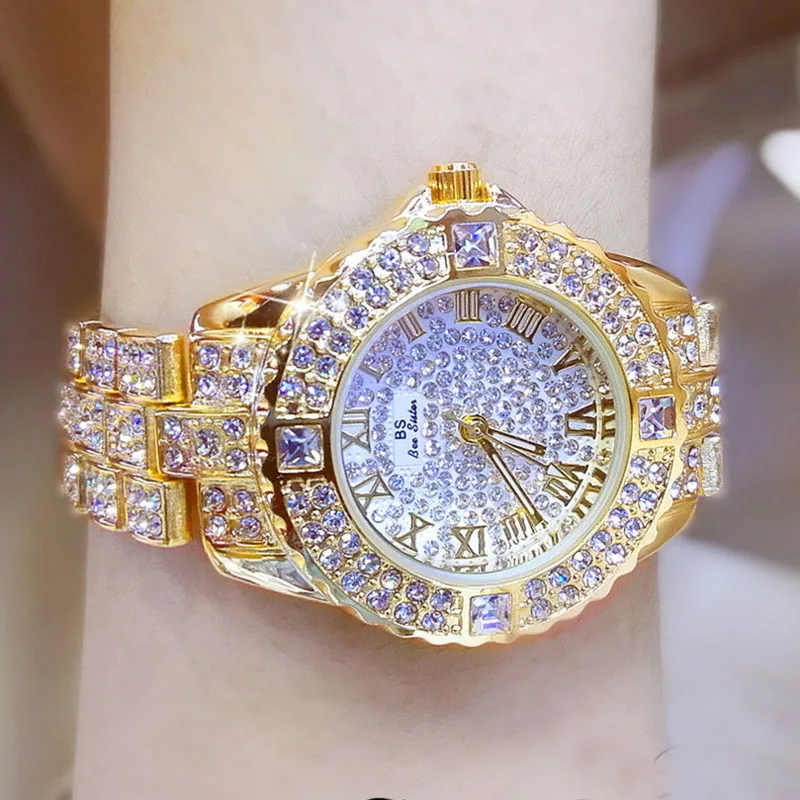SEYRNOW часы для женщин с бриллиантами кварцевые часы римские цифры Циферблат Часы женские наручные часы Relogio Feminino