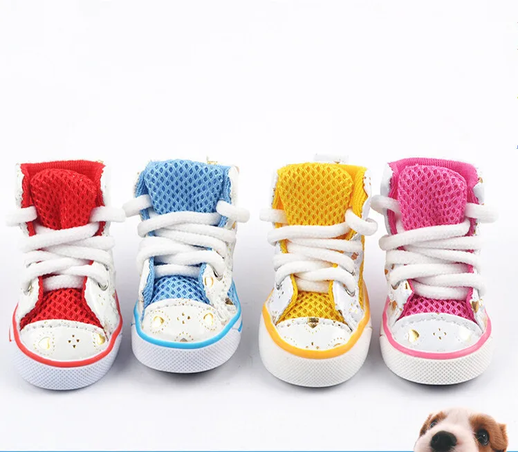 

Fashion pet dog boots breathable candy color puppy shoes pet dog running shoes sneakers for four seasons XS-XL size supply