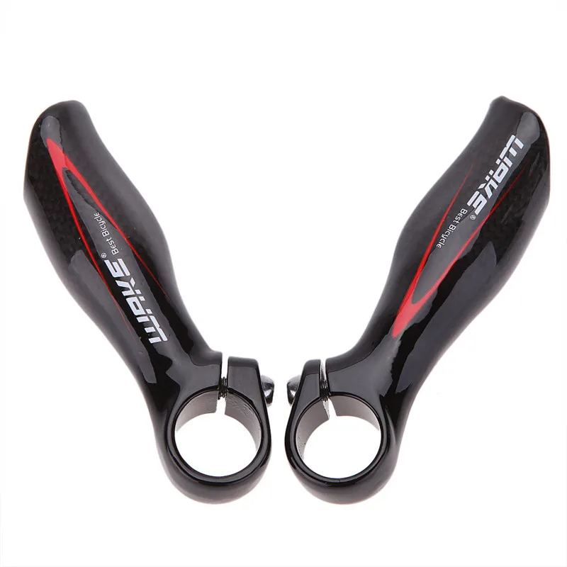 

Wake 1pair Gloss Black 3K Carbon Fibre Bar End Road Mountain Bike MTB Folding Bicycles Handle Bar Ends 22.2*120mm Bar End