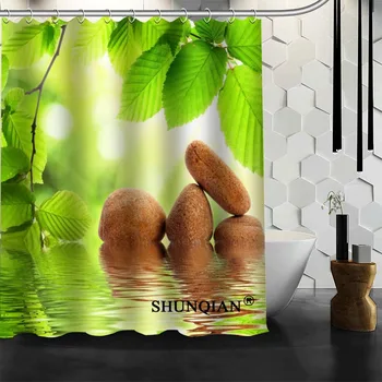 

Best Nice Custom Zen Stone Shower Curtain Bath Curtain Waterproof Fabric Bathroom Curtain MORE SIZE A6.1-19