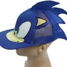 3D 1 шт. синий милый мальчик Соник Ежик мультфильм Молодежная регулируемая бейсболка кепки синий для мальчиков вечерние подарки