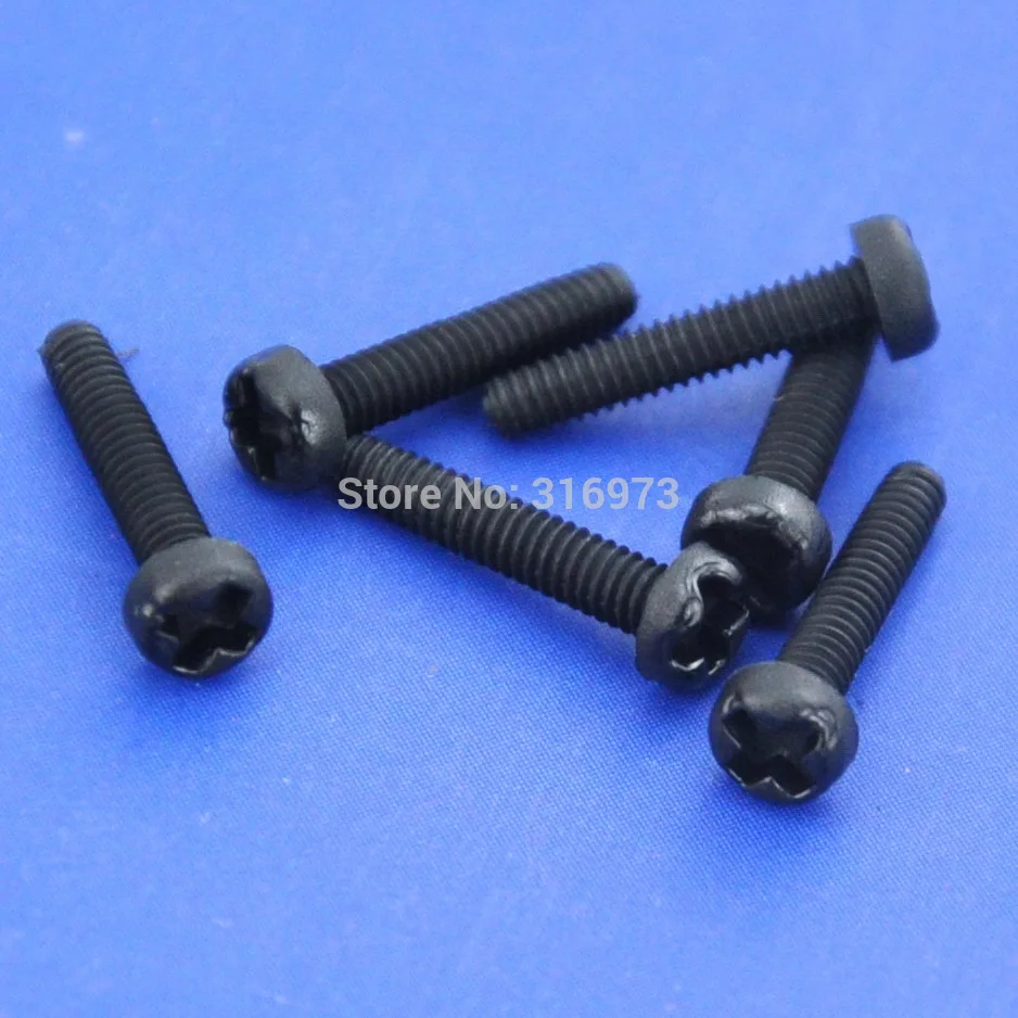 

(10 pcs/lot ) M2x10mm Black Nylon Phillips Pan-Header Screw.