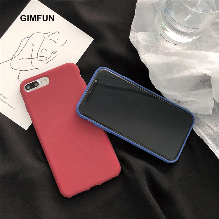 Модный Фиолетовый Мягкий ТПУ чехол Gimfun для Iphone 7 7plus 6 6s 6plus 8 X Xr Xsmax простой