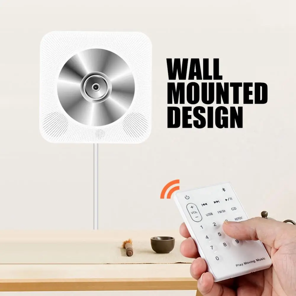

New Wall Mounted Bluetooth CD Player Speaker with Remote Control for US plug