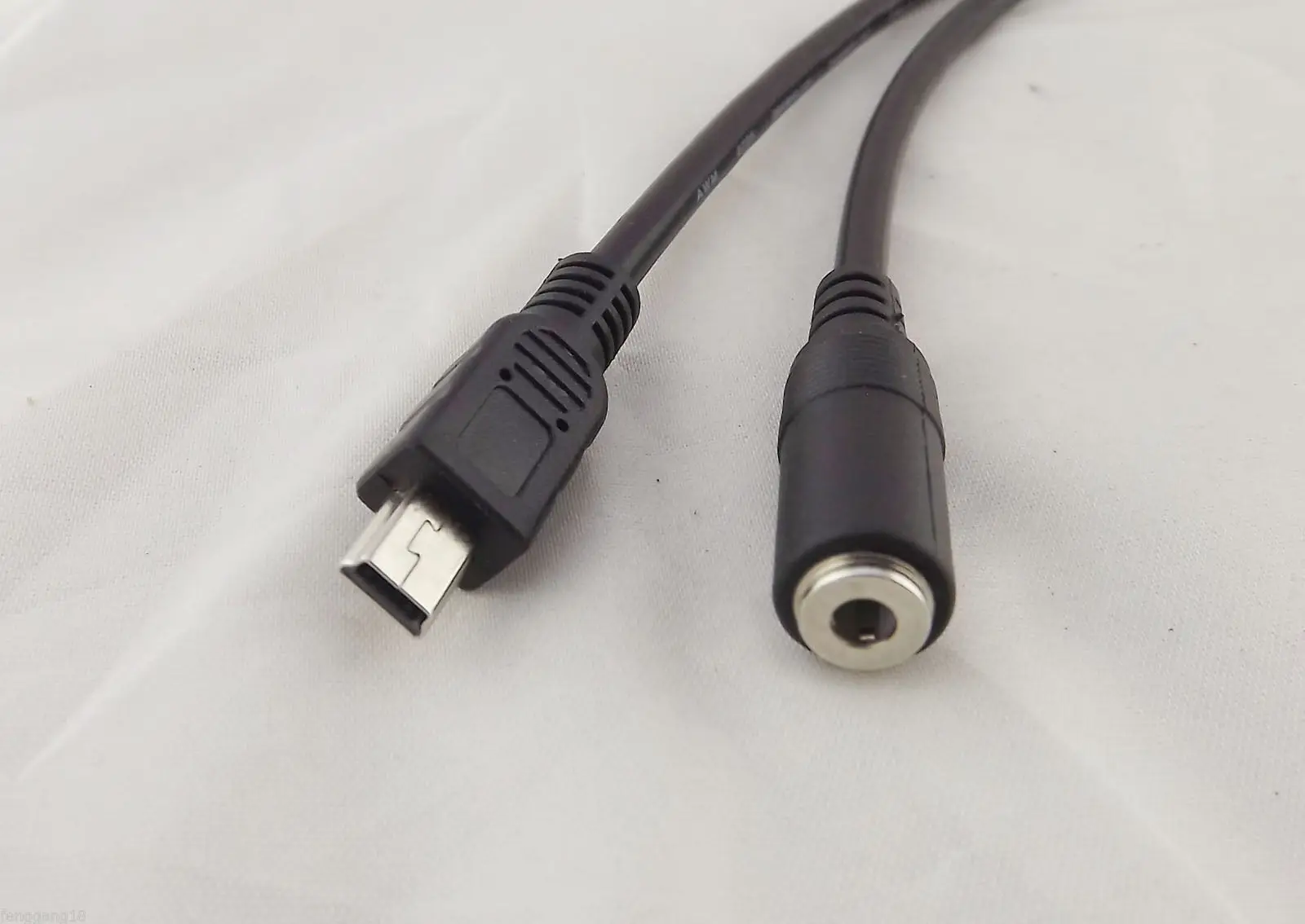 10pcs Mini USB 5 Pin Male To 3 5mm Female AUX Audio Sync Headphone Adapter Cable Cord 30cm